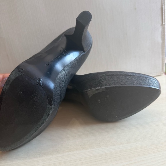 Bottega Venetta Embossed Calf Leather Black Pumps 36.5 - Picture 7 of 14